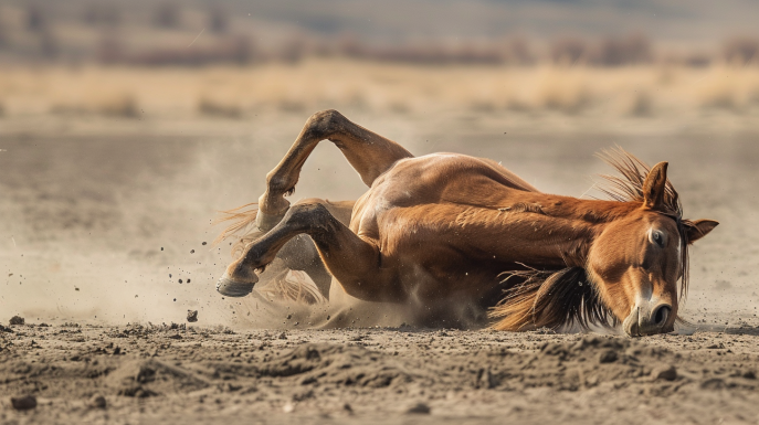 Il mio cavallo si rotola per terra: perché?