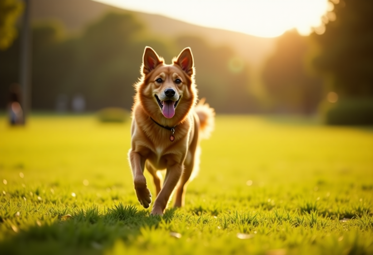 Cane in addestramento a distanza con istruttore