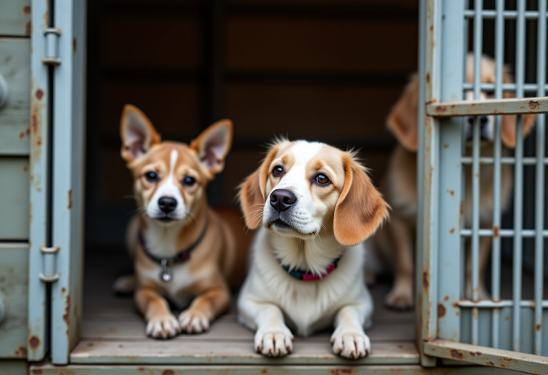 Cani abbandonati in cerca di una nuova famiglia