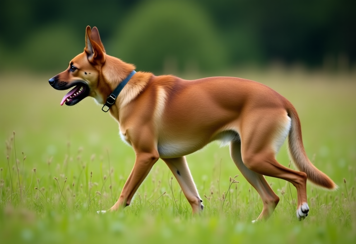 Immagine della colonna vertebrale di un cane sano