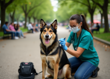 Cani in attesa di microchippatura gratuita a Rogliano