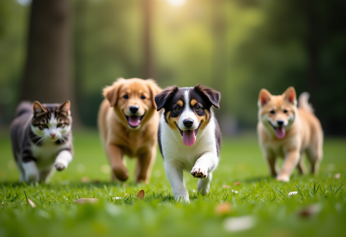 Cane e gatto felici dopo sterilizzazione