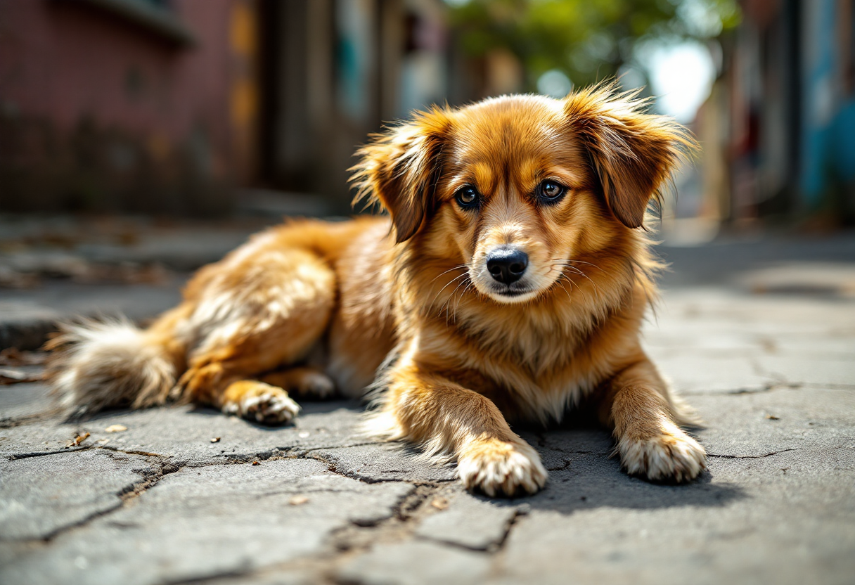 Clochard e il suo cane, simbolo di fedeltà e amicizia