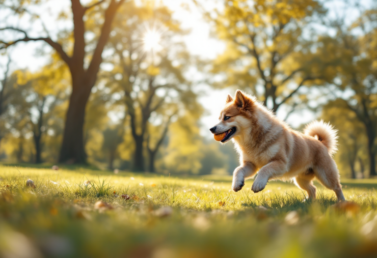 Un uomo che interagisce con un cane in un contesto terapeutico