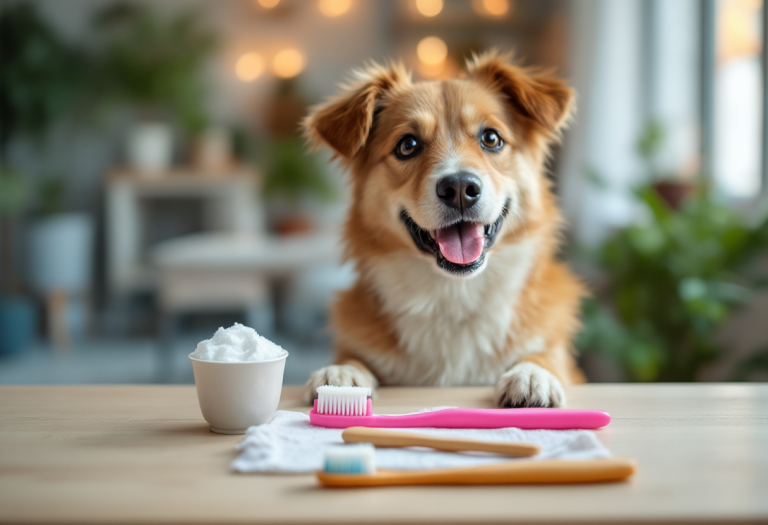 Cane e gatto che ricevono cure dentali