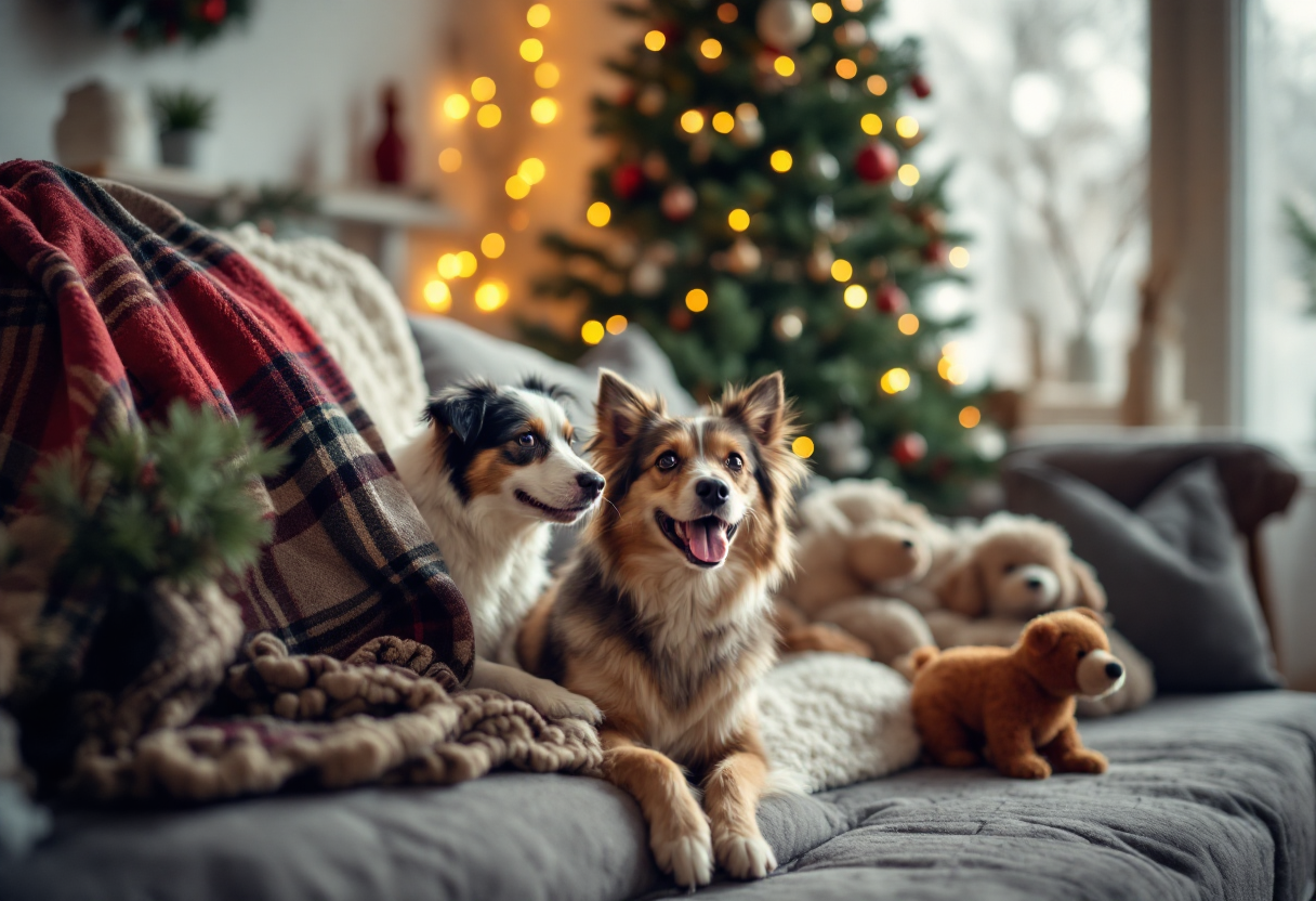 Cane spaventato dai fuochi d'artificio a Capodanno