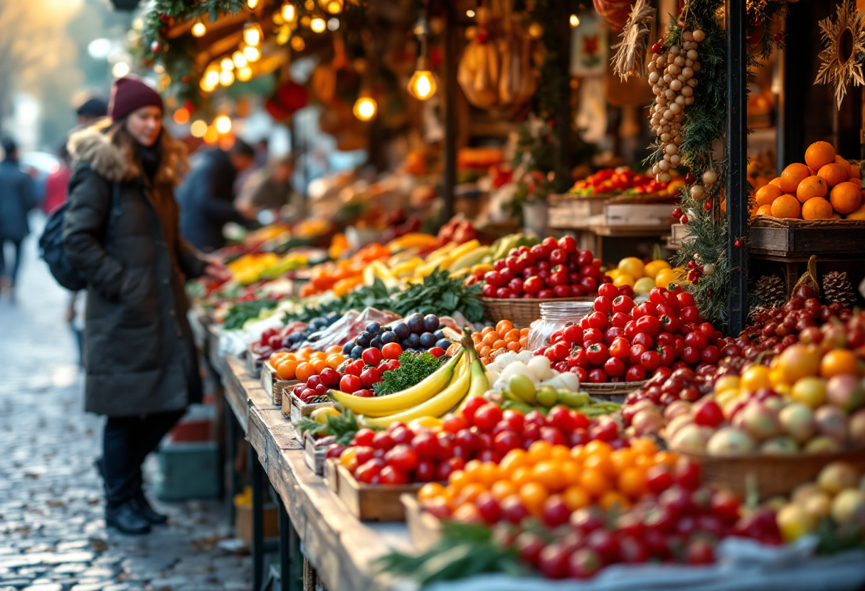 Grafico delle spese alimentari per le festività natalizie in Italia