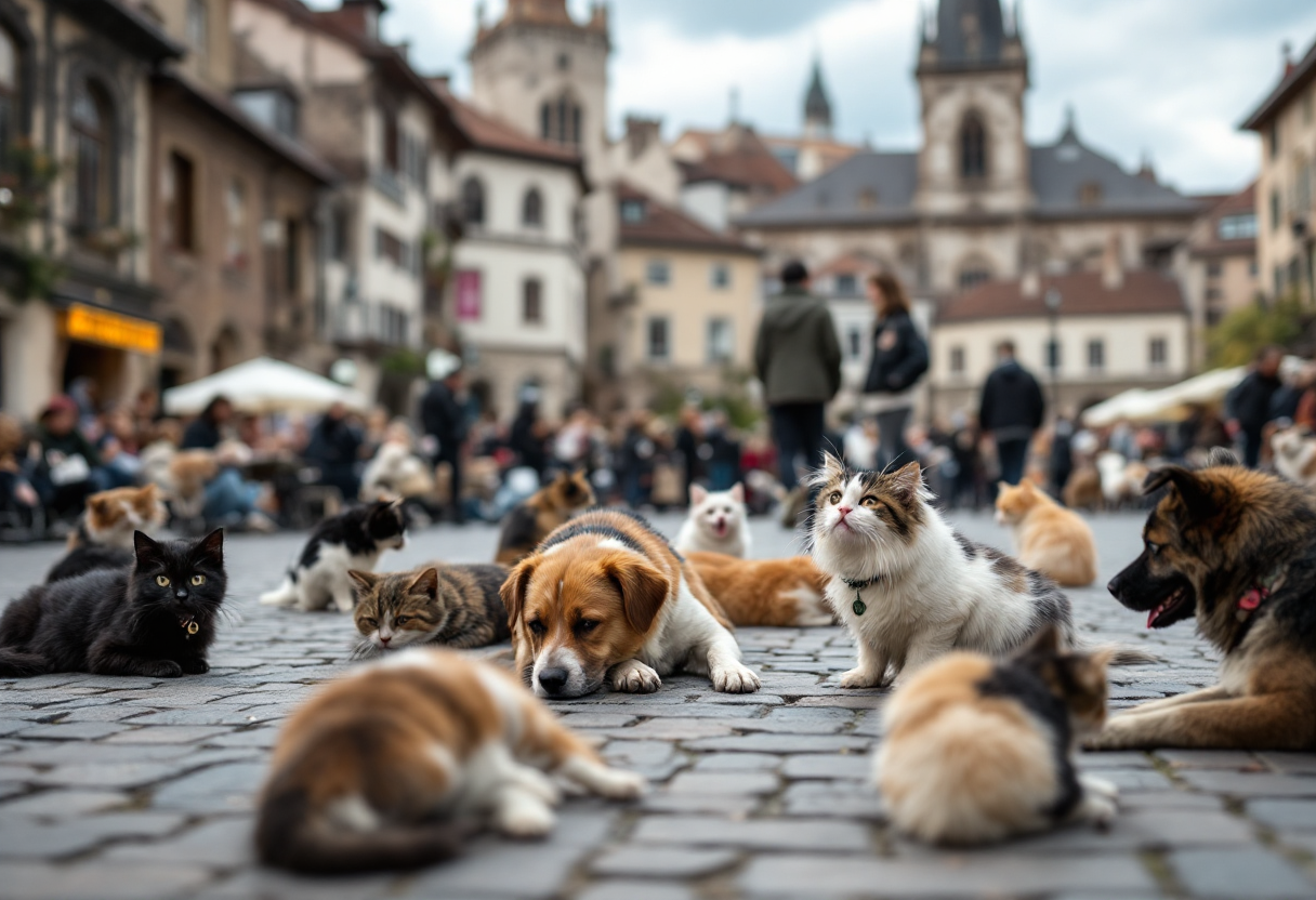 Rito di benedizione degli animali in un contesto spirituale