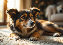 Un single con il suo animale domestico felice