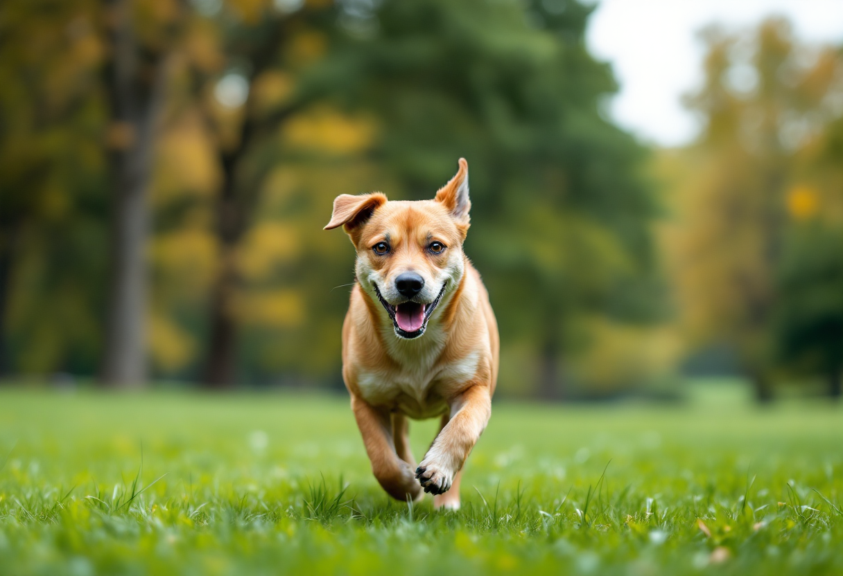 Immagine di un cane in un'avventura virtuale interattiva