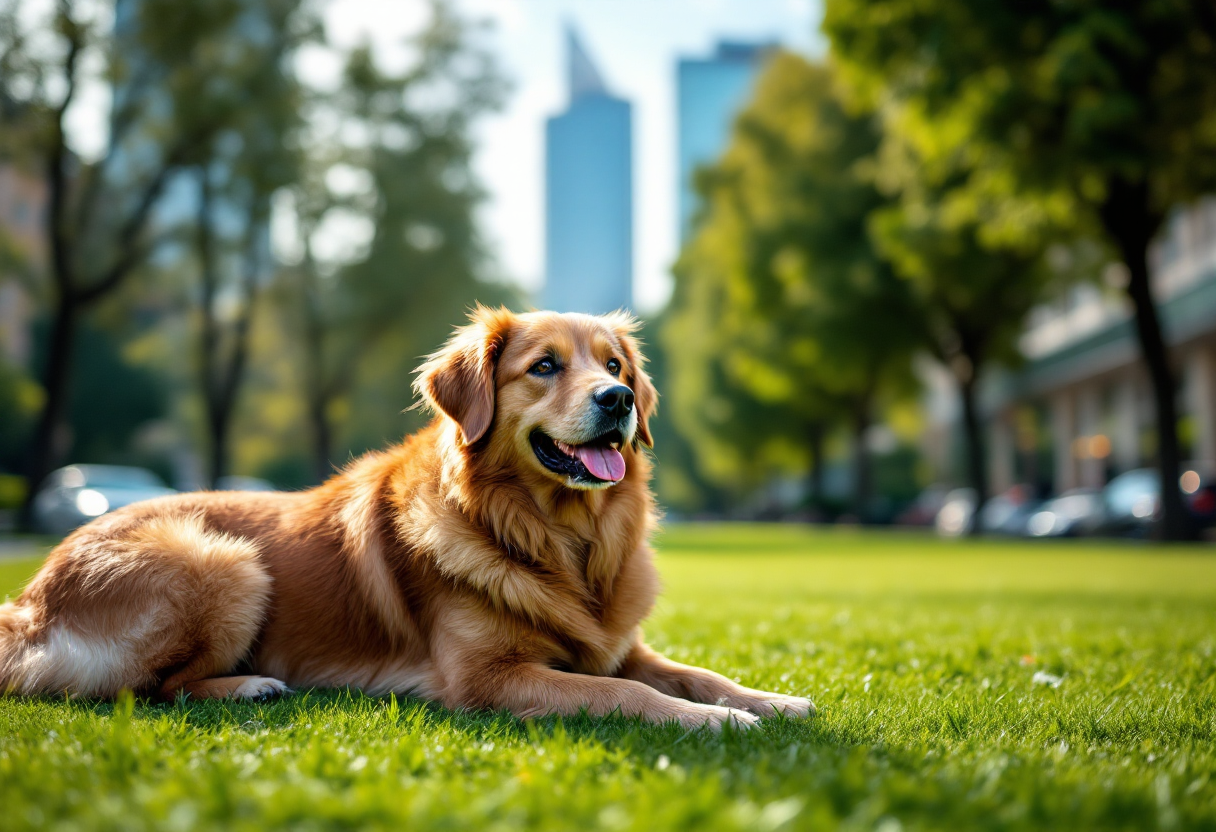 Senzatetto a Milano con un cane al guinzaglio