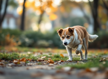 Cervello di un cane in evoluzione accanto a un umano