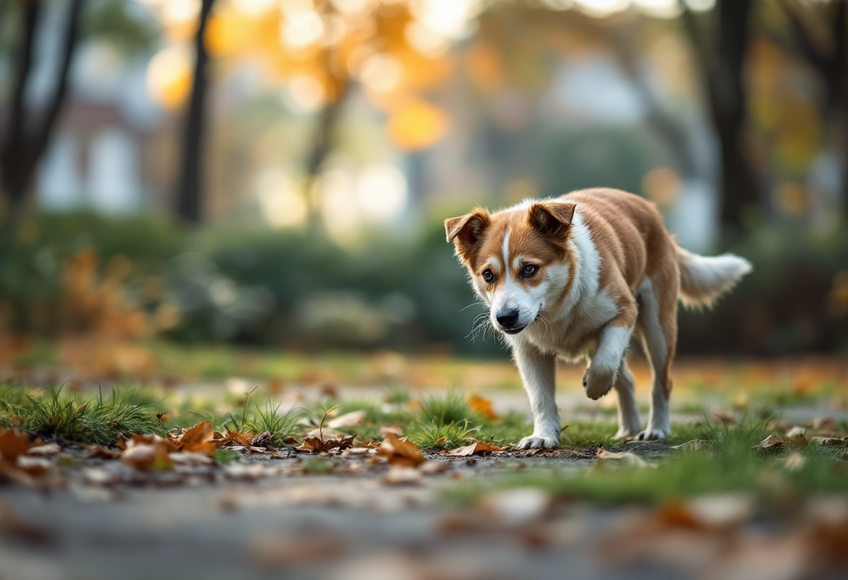 Cervello di un cane in evoluzione accanto a un umano